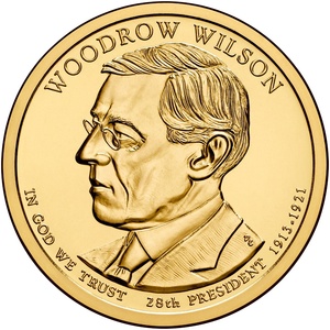 2013 1-dollar - D - Woodrow Wilson reverse